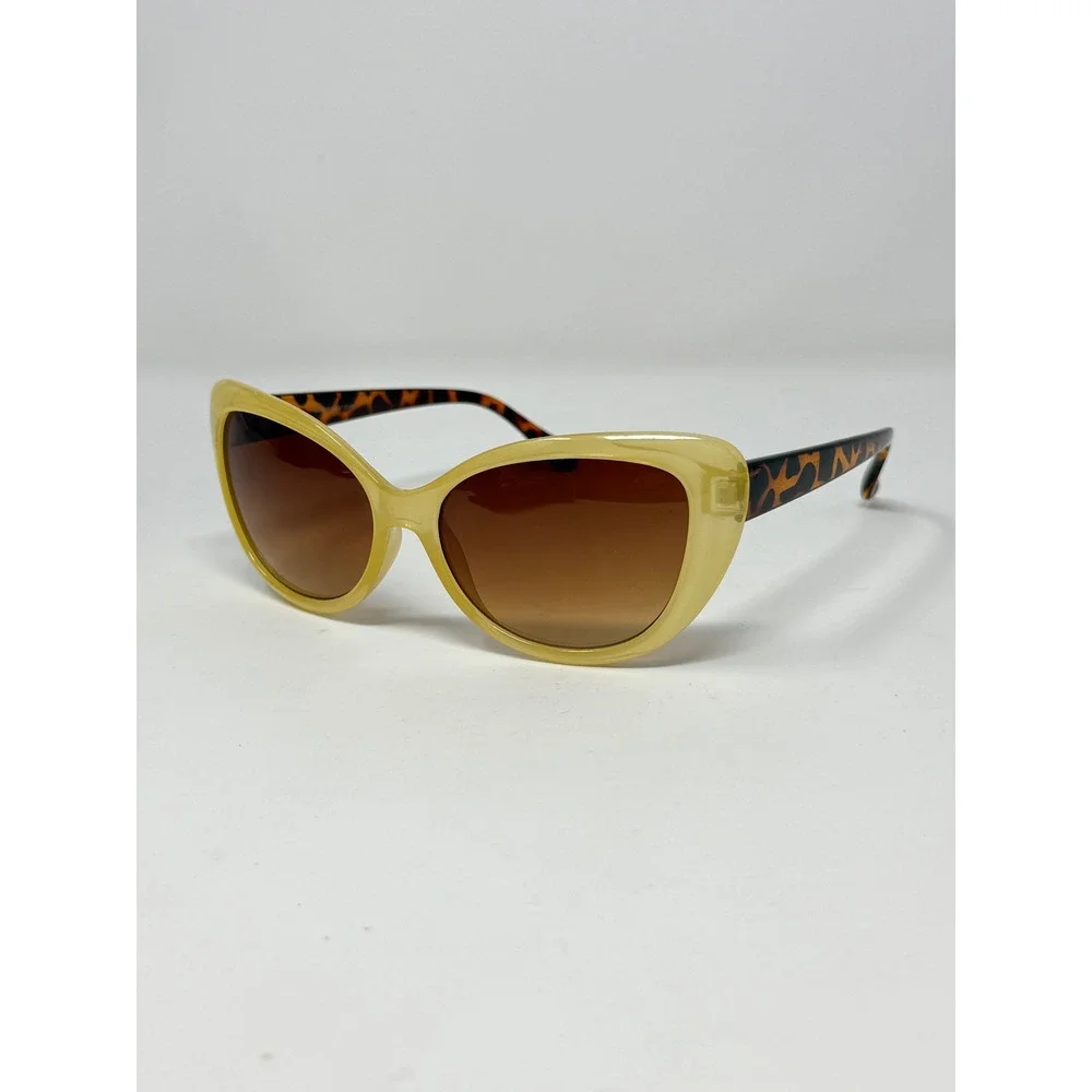ICU Eyewear Yellow Cat Eye Sunglasses Brown Gradient Tortoiseshell frame only